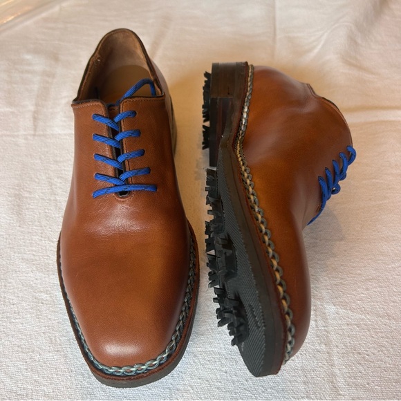 Crary Brand New Handmade Men's Leather Spiked Golf Shoes Vibram Sole Size 13 - Picture 1 of 12